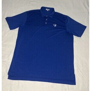 Peter Millar Golf Polo Mens Large Blue Short Sleeve Stretch Performance Shirt